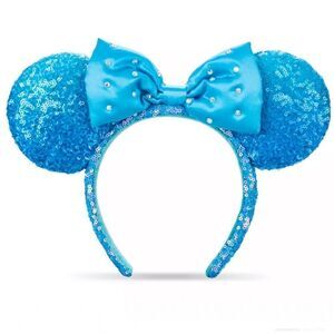 NWT Minnie Mouse Sequin Ear Headband for Adults – Aqua